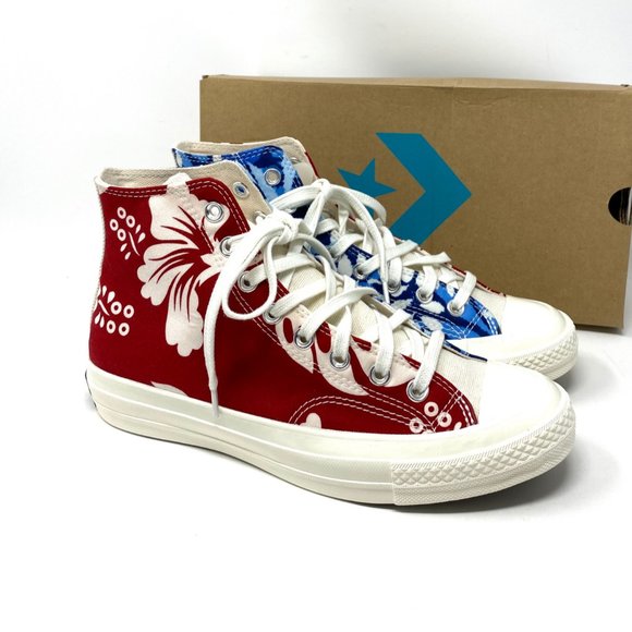 CONVERSE Women 170667C-RB  X BEYOND CTAS HI 70 Retro Alona Blue Red Canvas Sneak - Picture 6 of 11